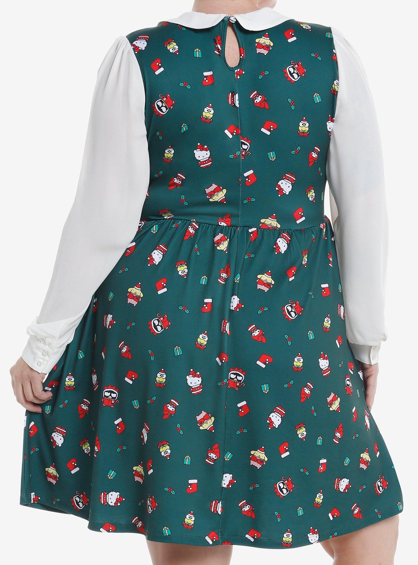 Hello Kitty And Friends Holiday Collar Dress Plus Size, MULTI, alternate