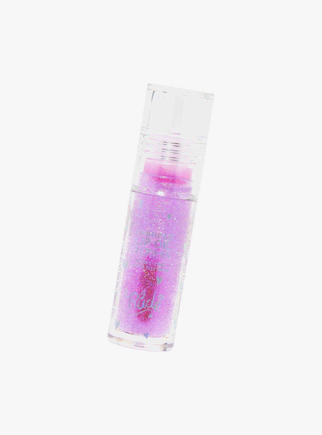 Rude Cosmetics Grape Sparkle Lip Oil, , alternate