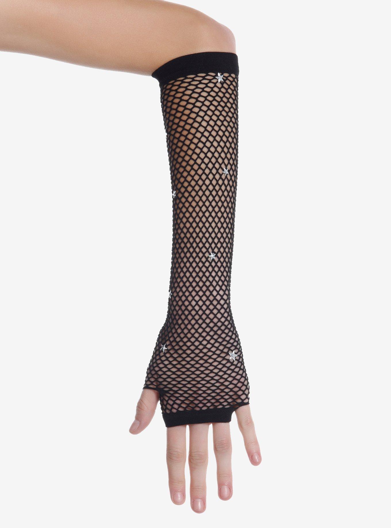 Star Stud Fishnet Gloves, , alternate