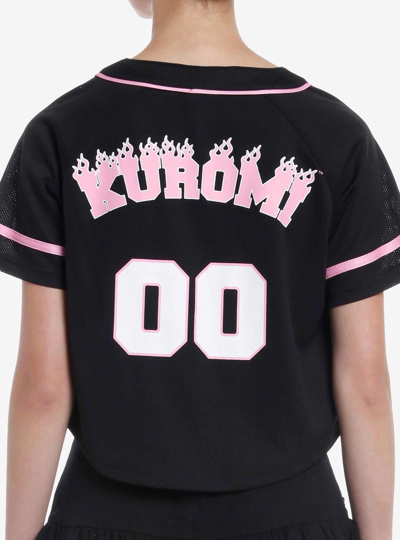 Kuromi Girls Crop Baseball Jersey, MULTI, alternate
