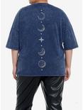 A Court Of Thorns And Roses Feyre Mineral Wash Oversized T-Shirt Plus Size, MIDNIGHT NAVY, alternate