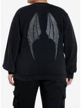 A Court Of Thorns And Roses Bat Boys Oversized Sweatshirt Plus Size, BLACK MINERAL WASH, alternate
