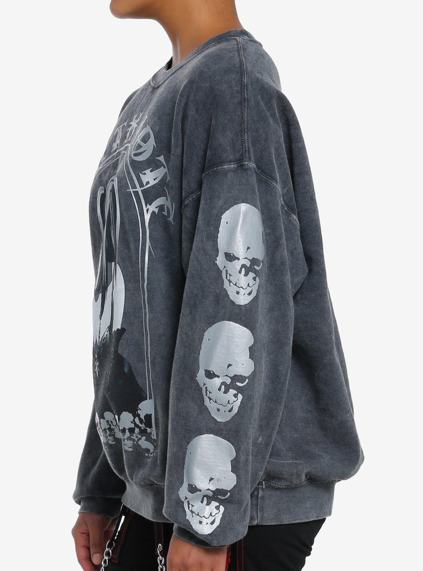 Death Note Misa Metallic Dark Wash Girls Sweatshirt, MULTI, alternate