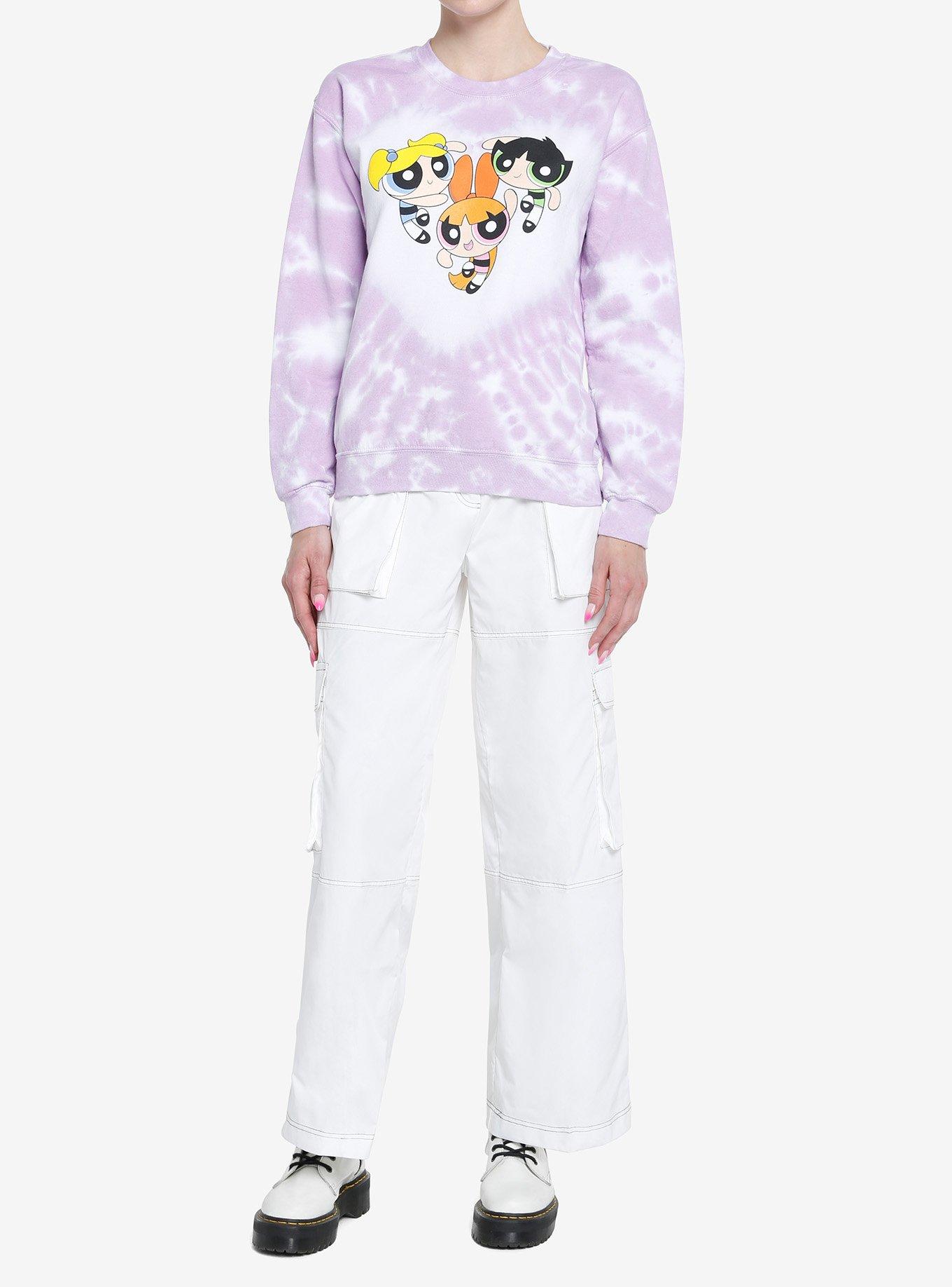 The Powerpuff Girls Heart Tie-Dye Girls Sweatshirt, MULTI, alternate