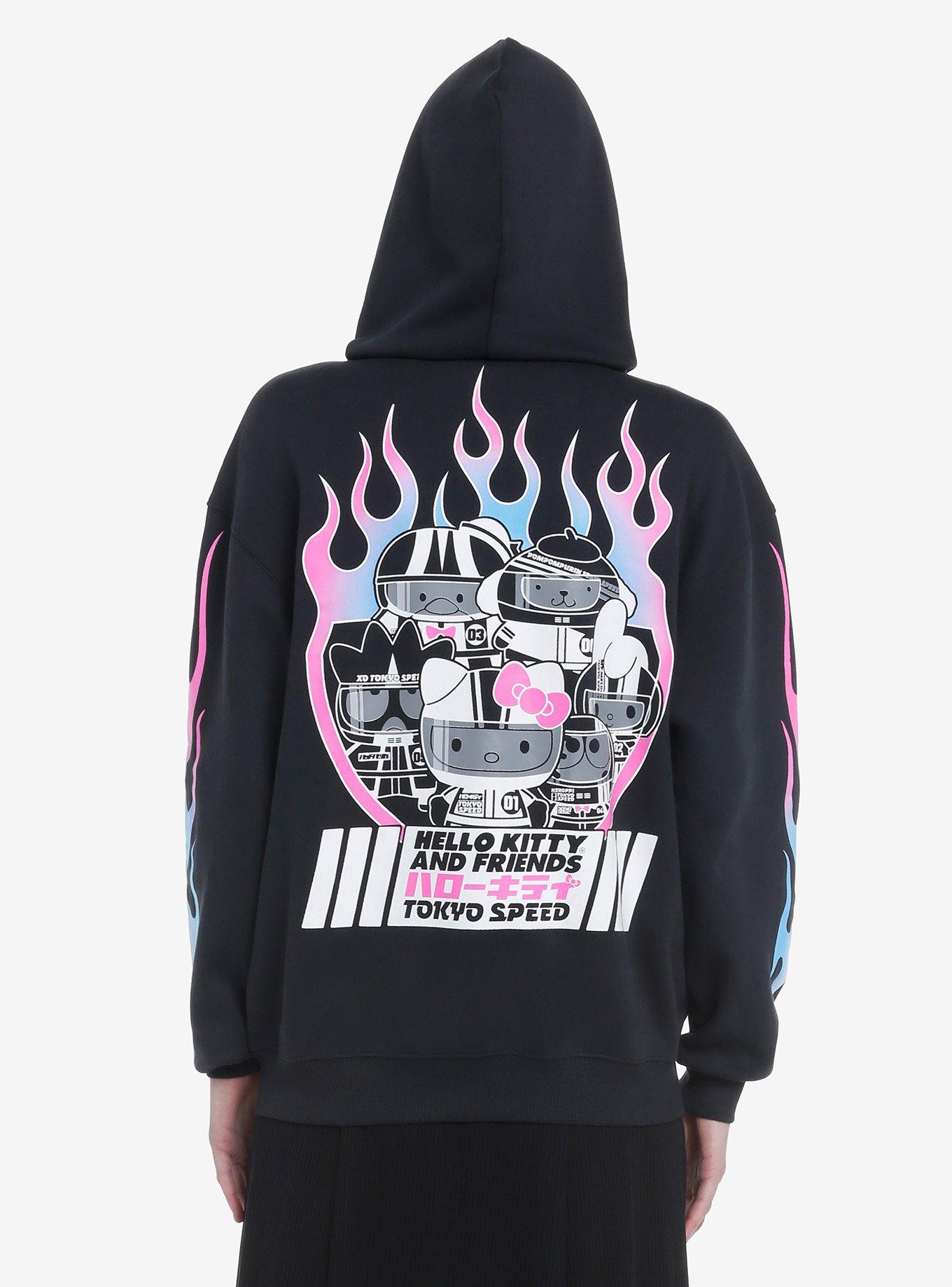 Hello Kitty And Friends Racing Logos Girls Hoodie, MULTI, alternate