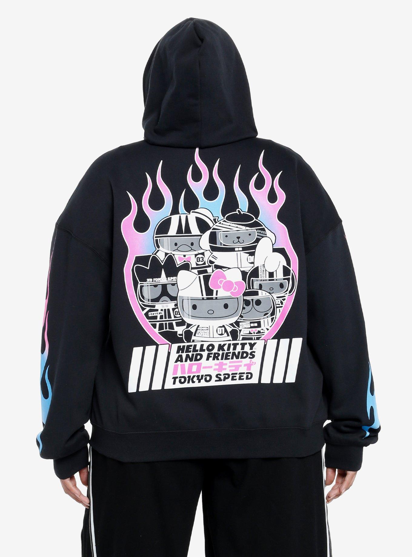 Hello Kitty And Friends Racing Logos Girls Hoodie Plus Size, MULTI, alternate