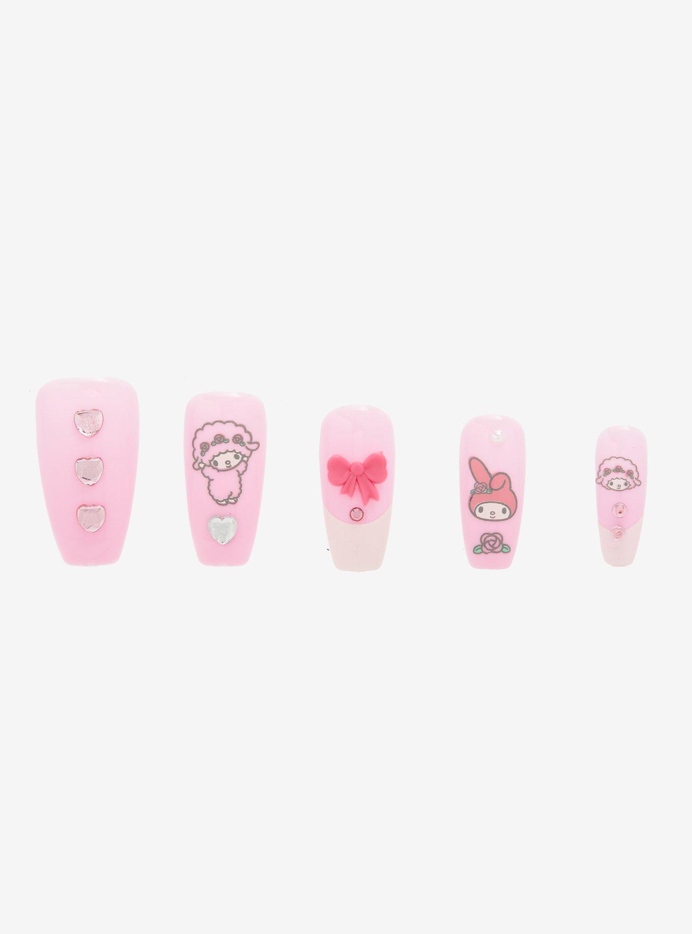 My Melody & My Sweet Piano Faux Nail Set, , hi-res