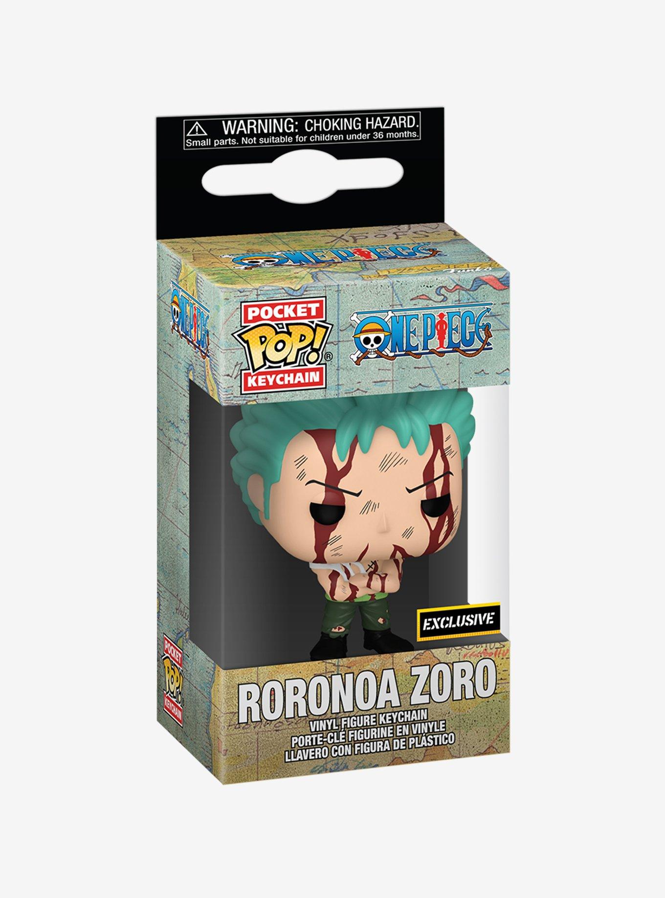 Funko One Piece Pocket Pop! Animation Roronoa Zoro Key Chain Hot Topic Exclusive, , alternate