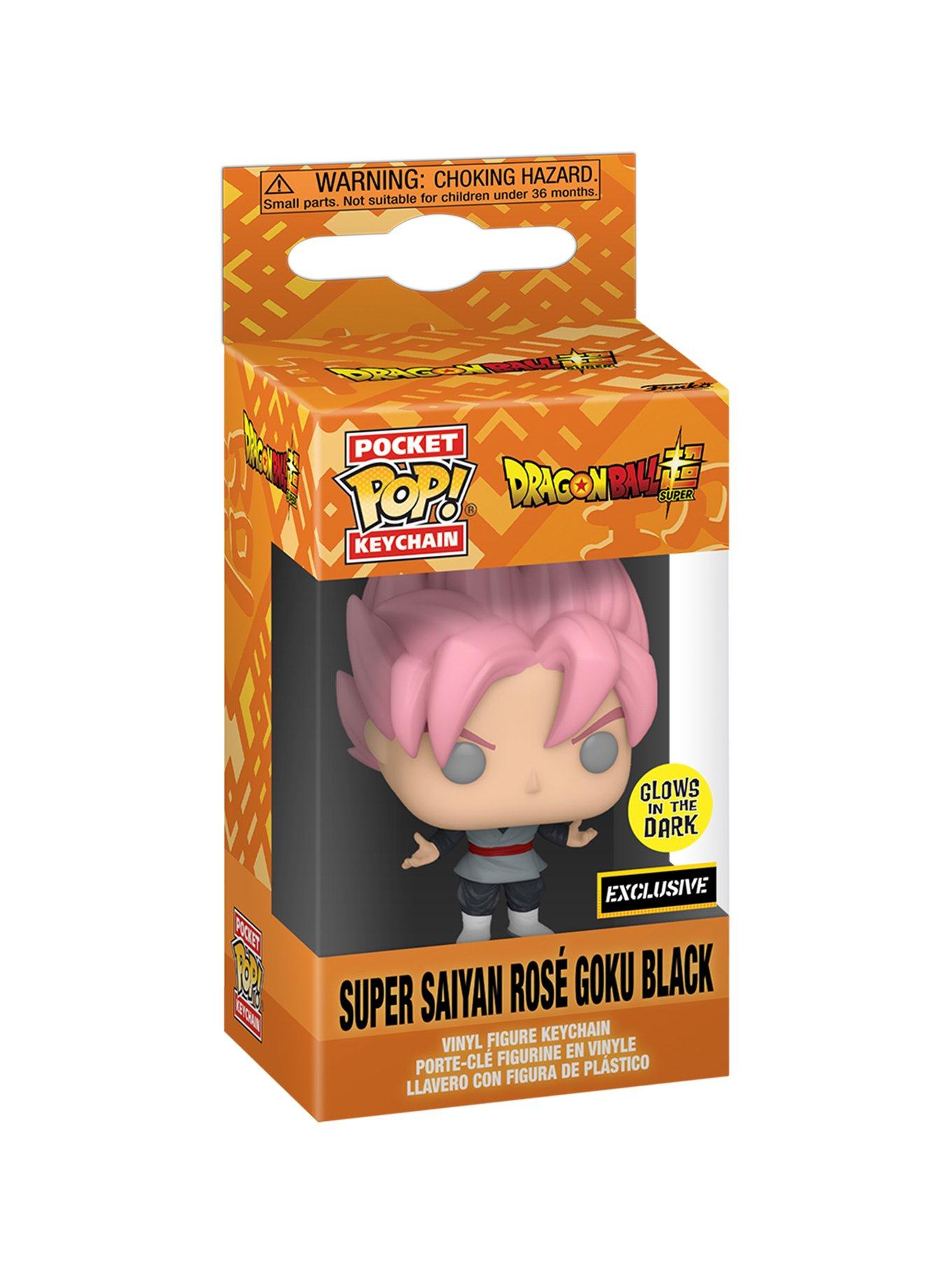 Funko Dragon Ball Super Pocket Pop! Super Saiyan Rose Goku Black Glow-In-The-Dark Key Chain Hot Topic Exclusive, , alternate
