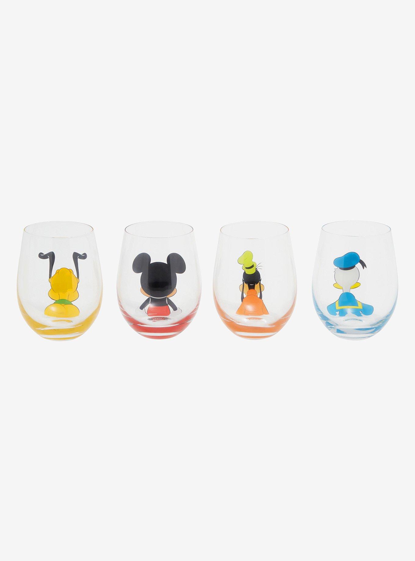 JoyJolt Disney Mickey Mouse & Friends Portrait Wine Glass Set, , alternate