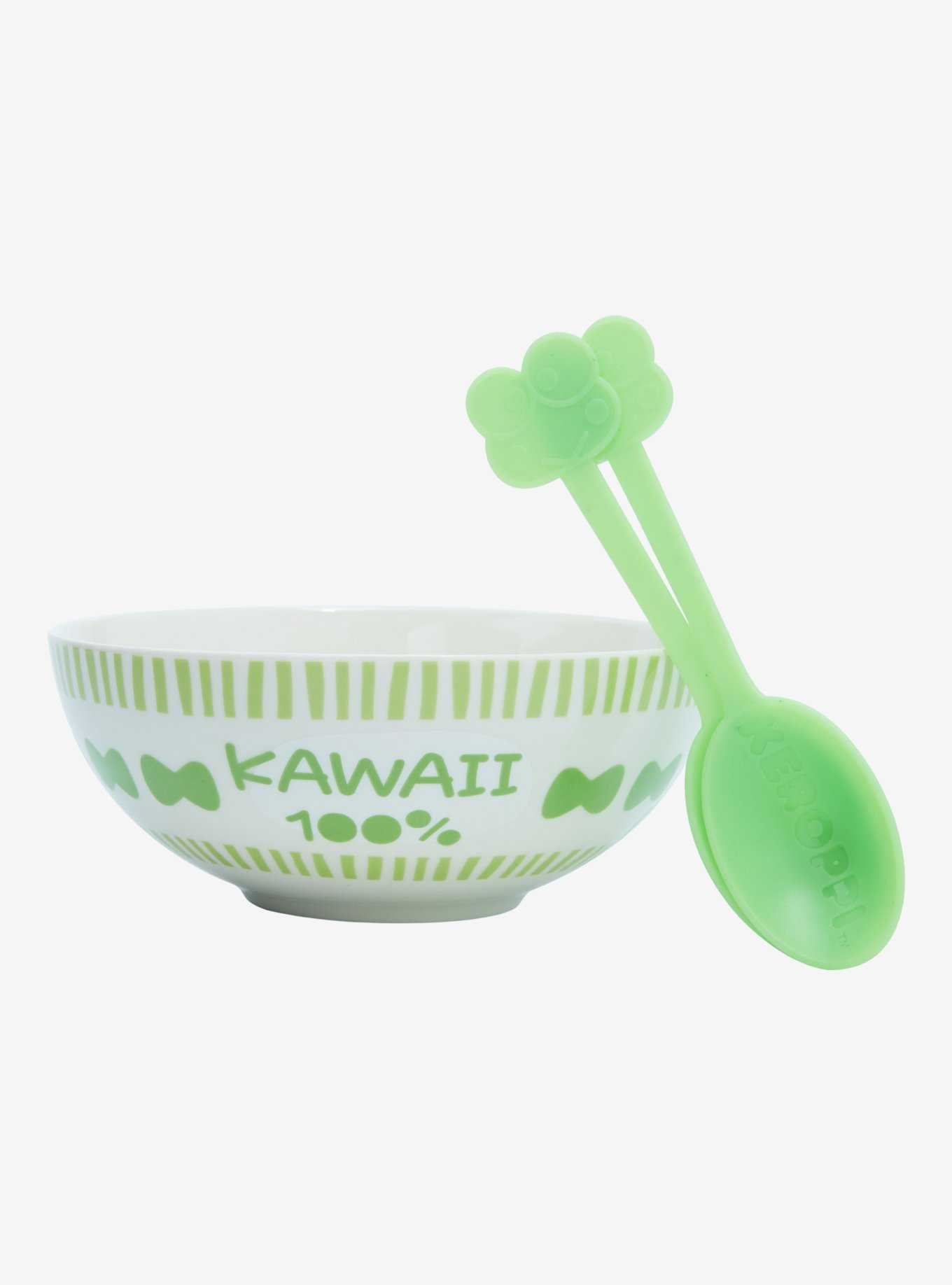 Keroppi Kawaii Milk Ceramic Bowl With Color-Changing Spoon, , hi-res