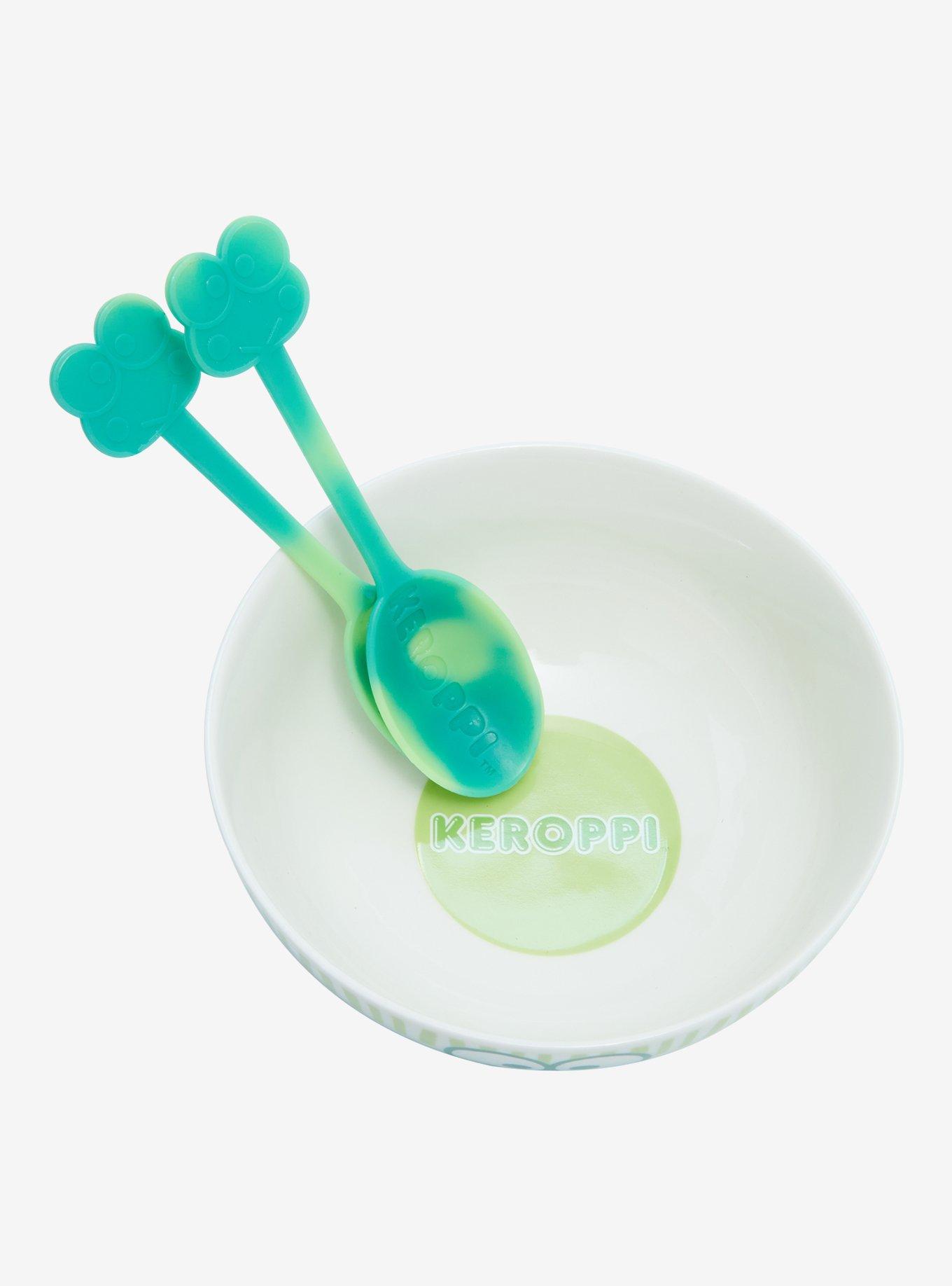 Keroppi Kawaii Milk Ceramic Bowl With Color-Changing Spoon, , alternate