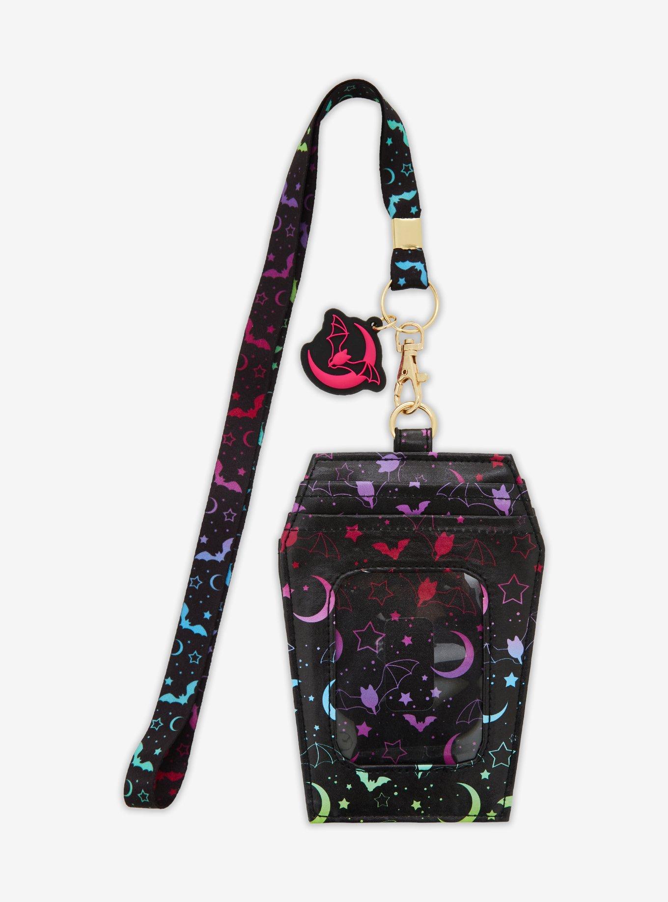 Rainbow Bat Lanyard With Coffin Cardholder, , alternate