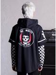 Misfits X Social Collision Logo Hooded Jersey Hot Topic Exclusive, BLACK, alternate
