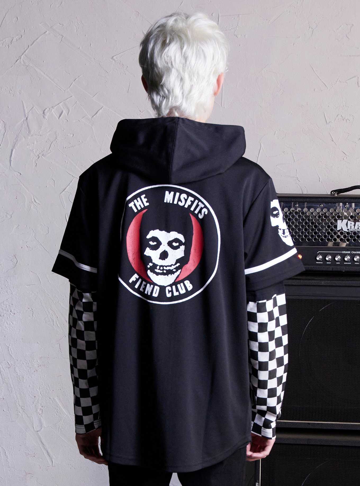 Misfits X Social Collision Logo Hooded Jersey Hot Topic Exclusive, , hi-res