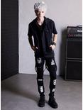 Misfits X Social Collision Fiend Club Patches Stinger Jeans Hot Topic Exclusive, BLACK, alternate