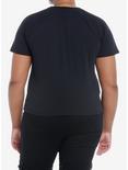 Misfits X Social Collision Fiend Safety Pin Girls Raglan T-Shirt Plus Size Hot Topic Exclusive, BLACK, alternate
