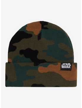 Star Wars The Mandalorian Crest Camo Print Beanie - BoxLunch Exclusive, , hi-res