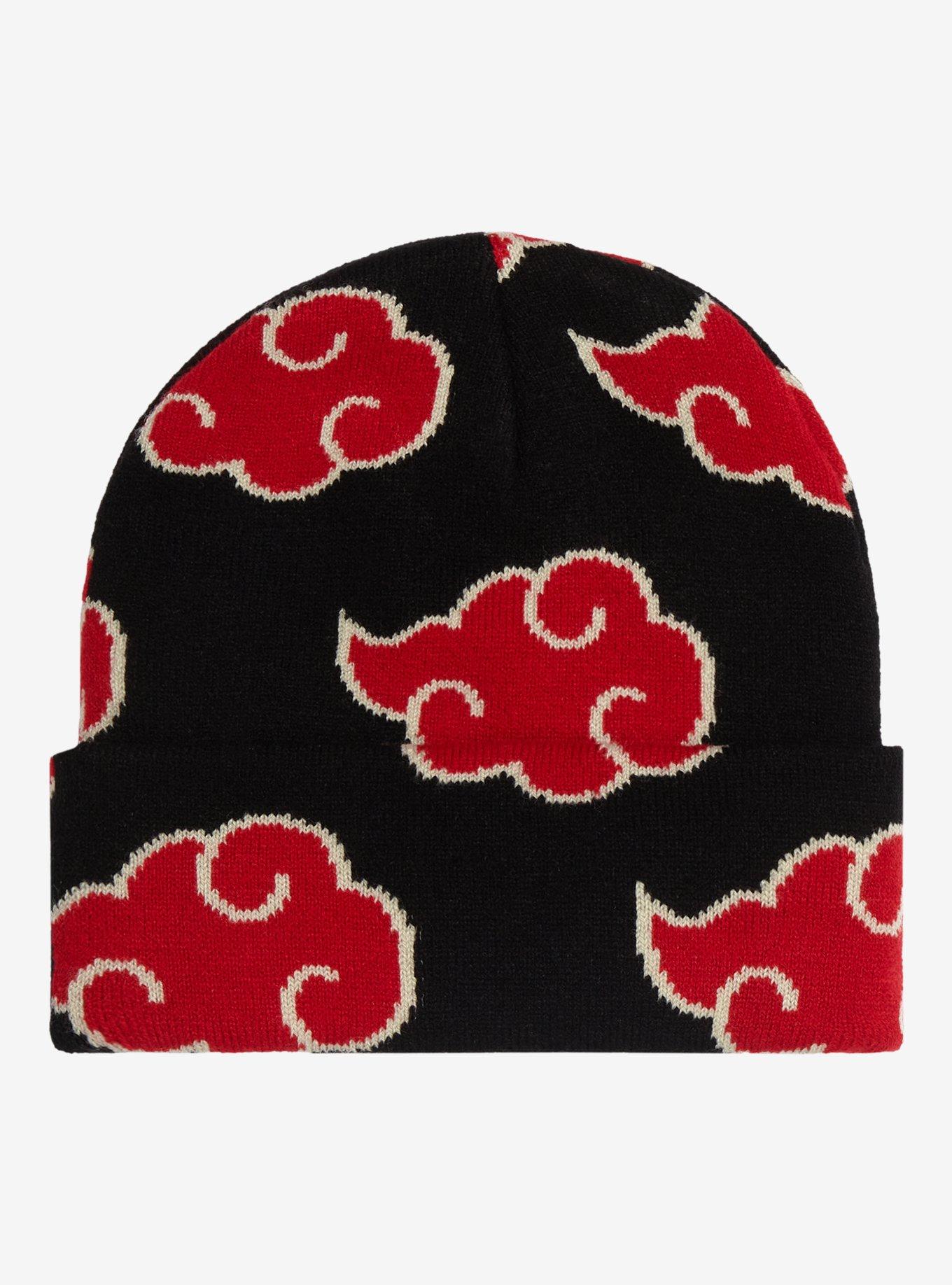 Naruto Shippuden Akatsuki Clouds Allover Print Cuff Beanie - BoxLunch Exclusive, , alternate