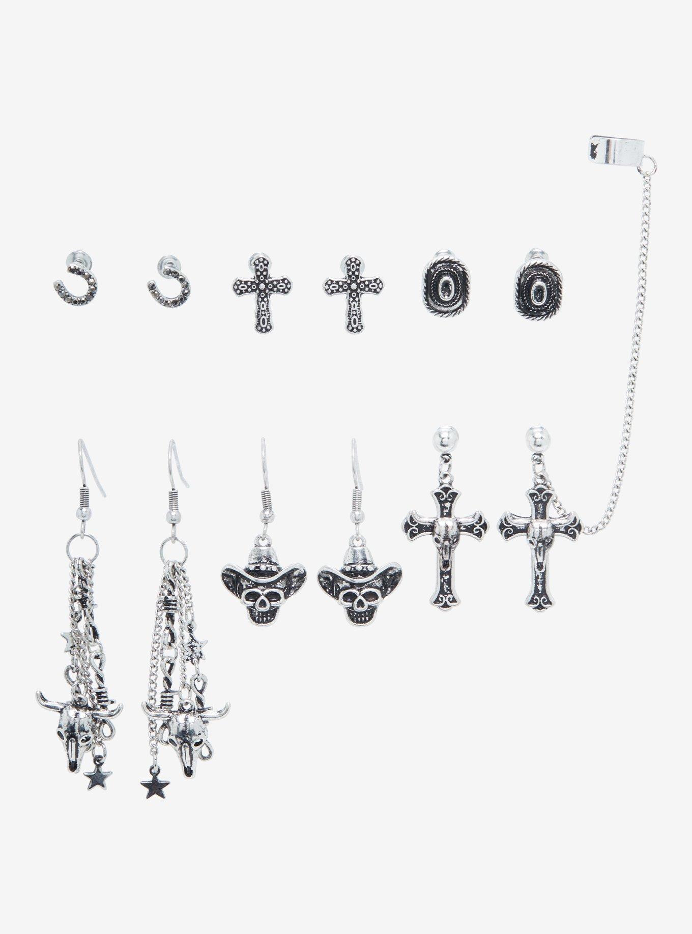 Western Cowboy Earring Set, , alternate