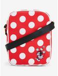 Loungefly Disney Minnie Mouse Black & Red Polka Dot Crossbody Bag, , alternate