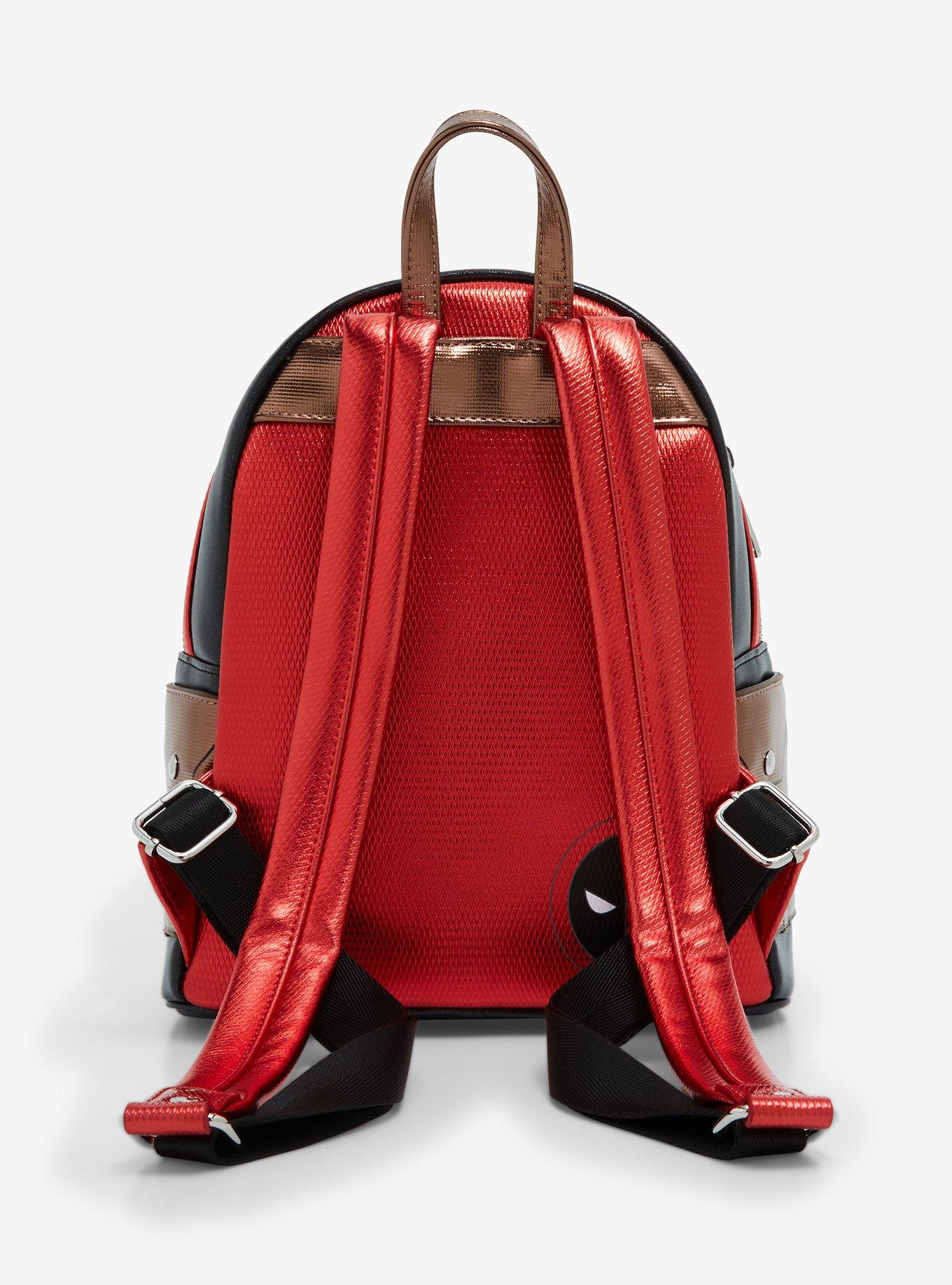 Loungefly Marvel Deadpool Mask Metallic Mini Backpack, , alternate