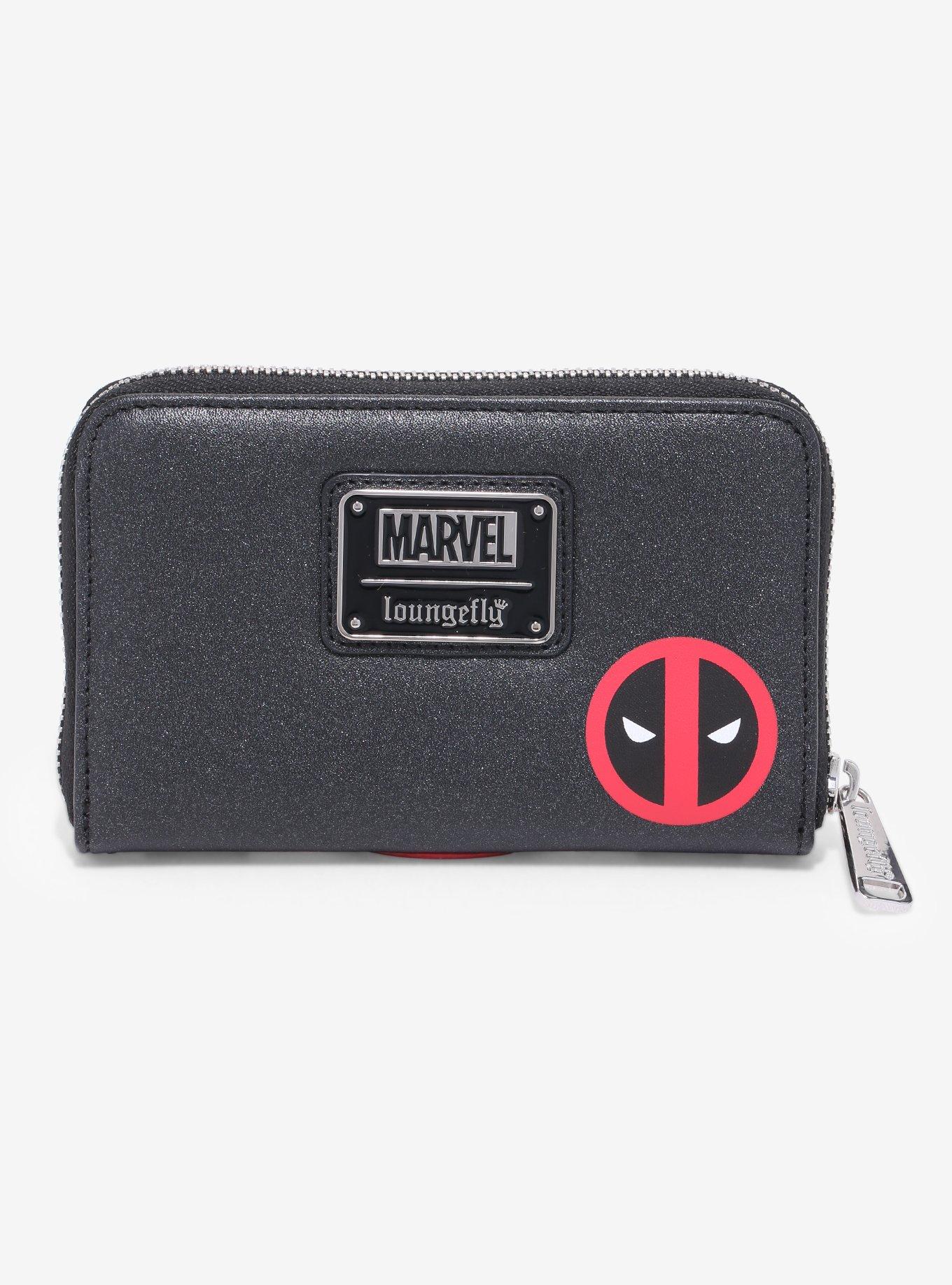 Loungefly Marvel Deadpool Mask Metallic Zipper Wallet, , hi-res