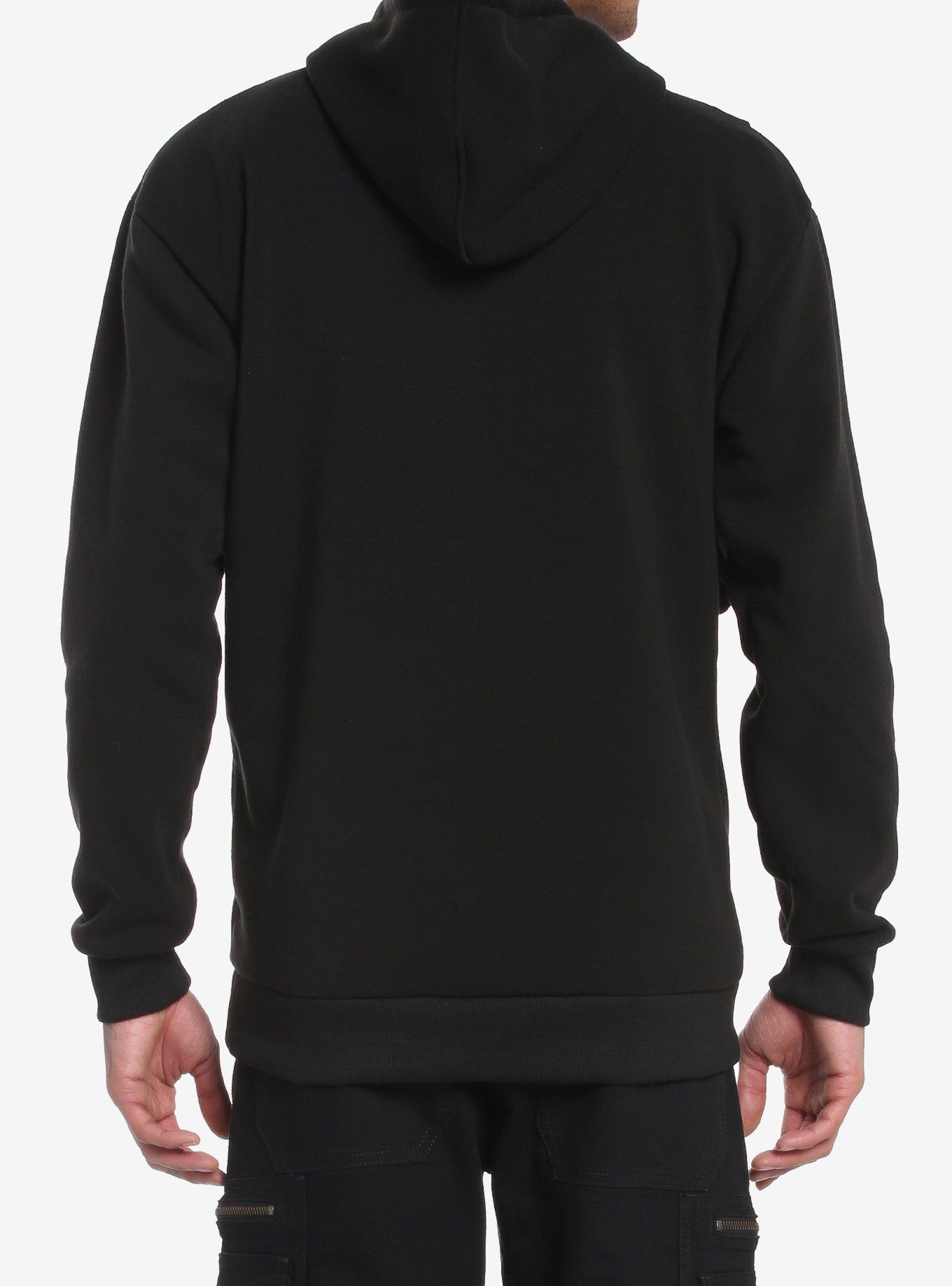 Black Shoulder Harness Hoodie, BLACK, alternate