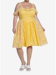 Her Universe Disney Beauty And The Beast Belle Cold Shoulder Dress Plus Size, BANANA YELLOW, alternate
