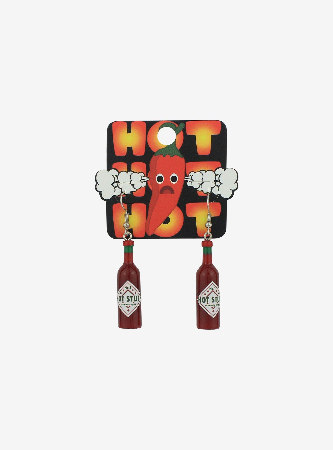 Hot Sauce Figural Earrings, , alternate