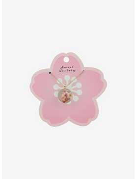 Sweet Society Sakura Flower Globe Necklace, , hi-res