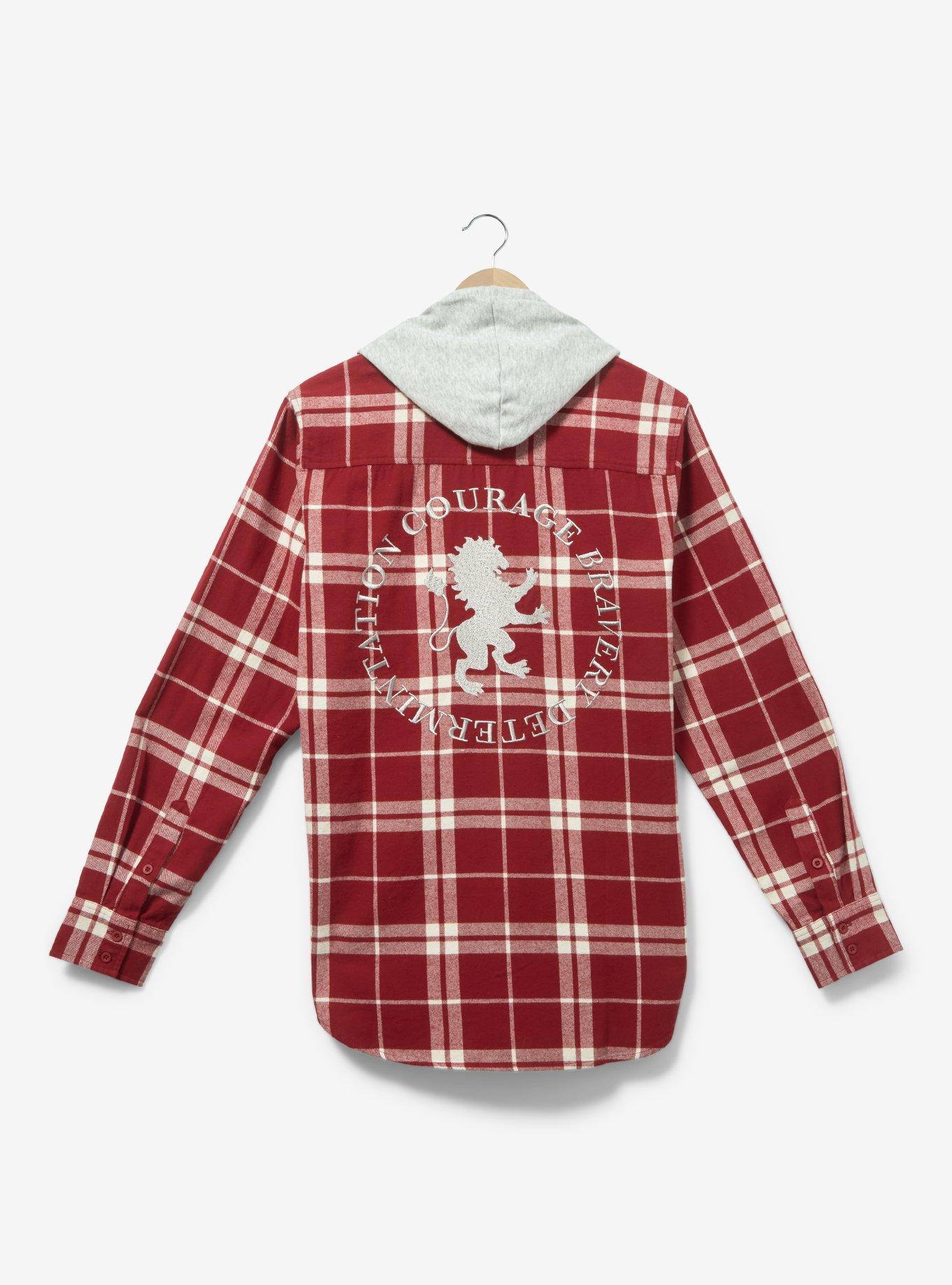 Harry Potter Gryffindor Hooded Flannel - BoxLunch Exclusive, RED, alternate