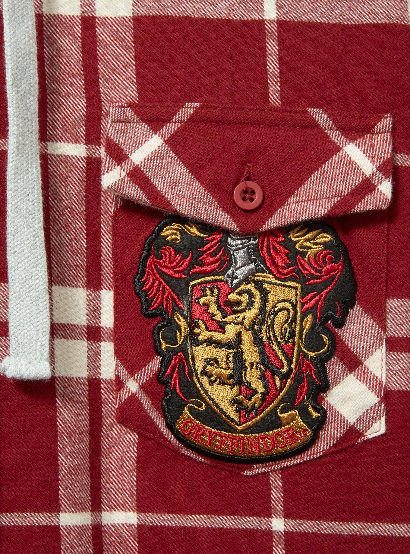 Harry Potter Gryffindor Hooded Flannel - BoxLunch Exclusive, RED, alternate