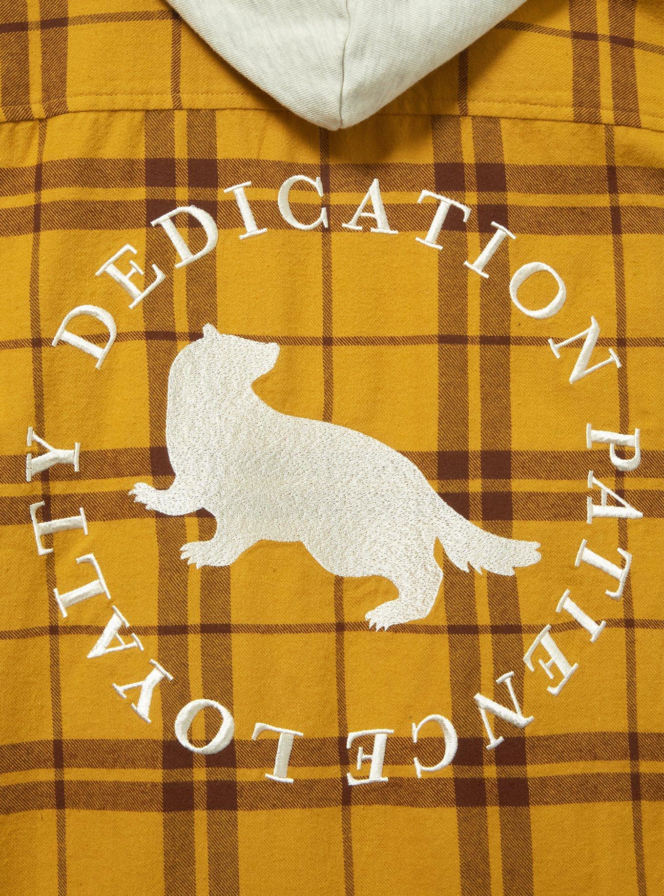 Harry Potter Hufflepuff Hooded Flannel - BoxLunch Exclusive, , alternate
