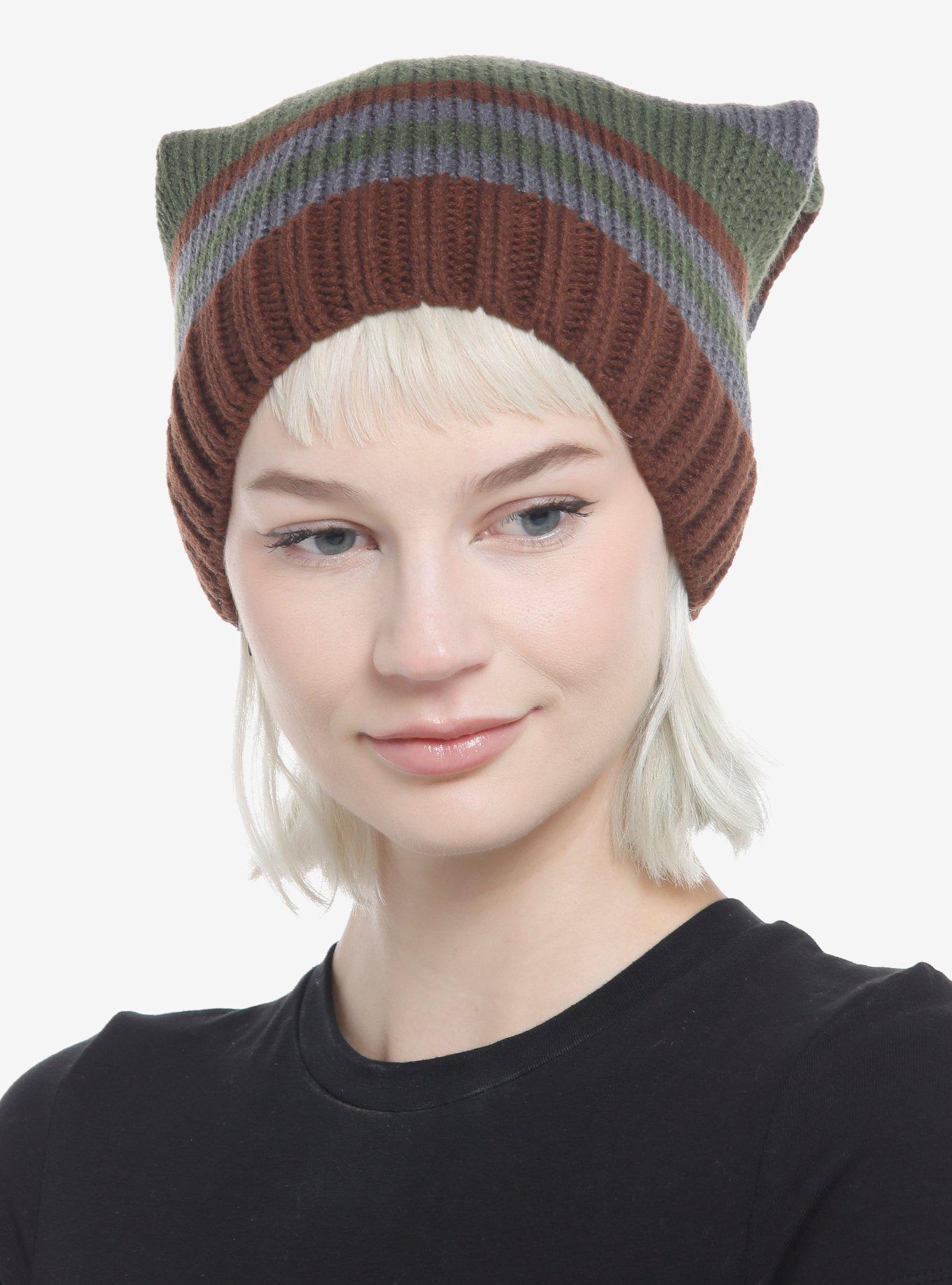 Fall Stripe Slouch Beanie, , alternate