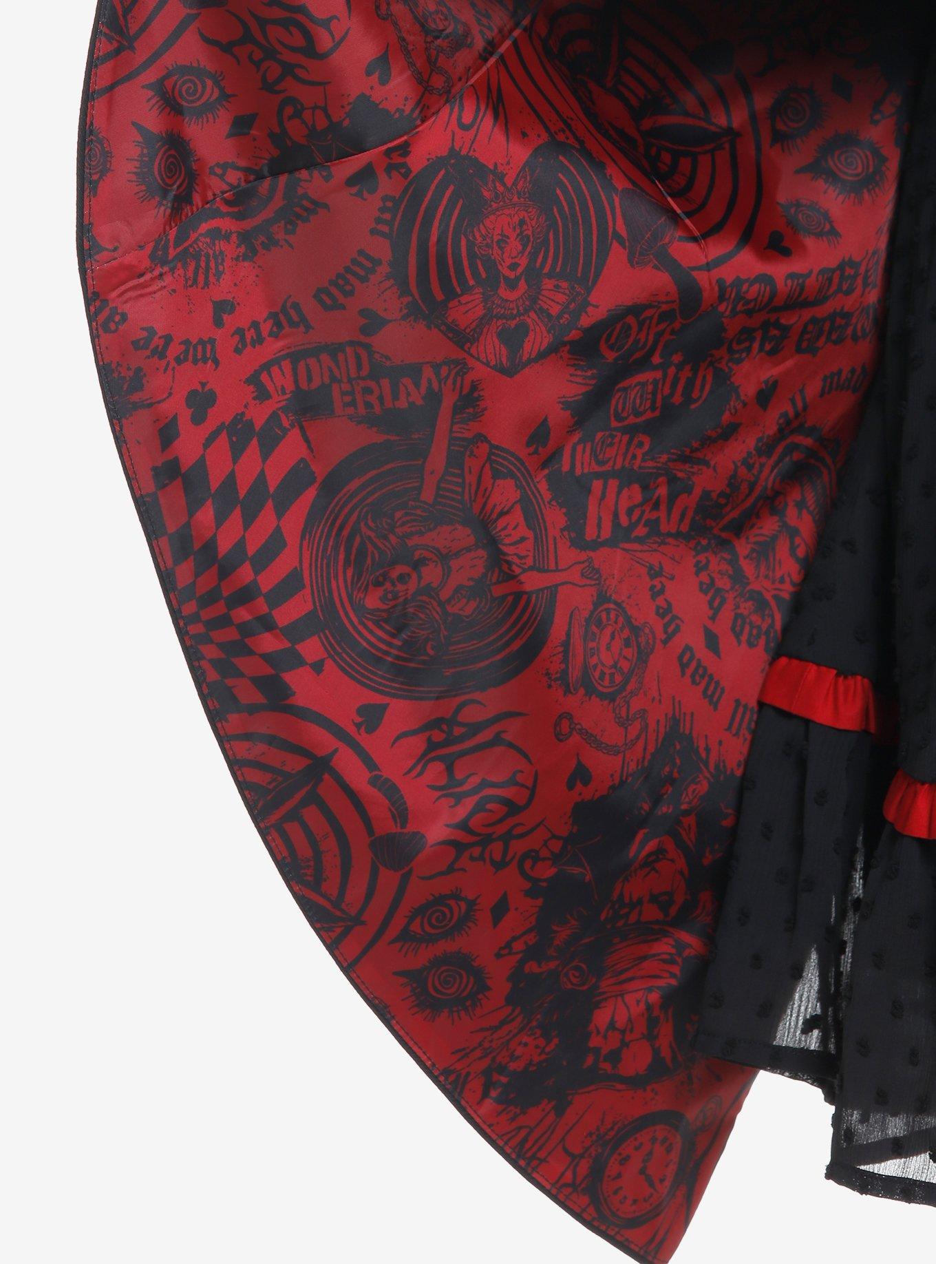 Social Collision Mad As A Hatter Snap-Front Pleated Girls Jacket Plus Size, RED, alternate