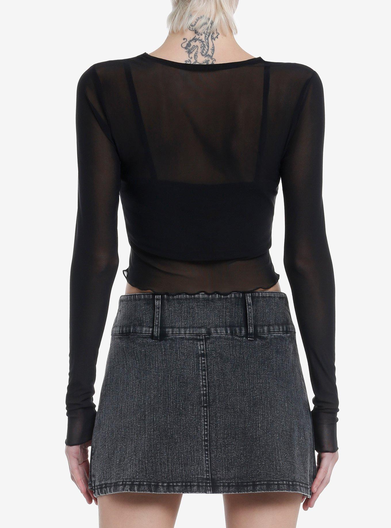 Social Collision Skulls & Dagger Twofer Girls Long-Sleeve Top