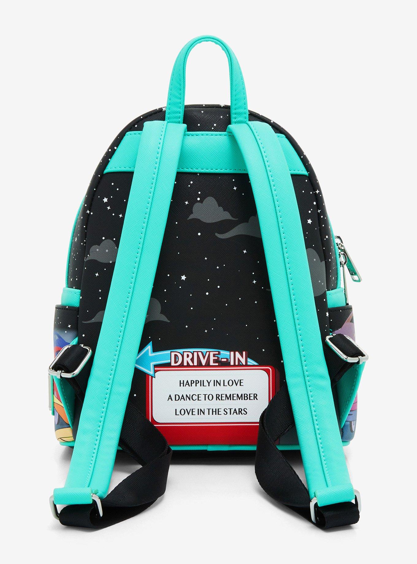 Loungefly Disney Mickey Mouse & Minnie Mouse Drive-In Mini Backpack, , alternate