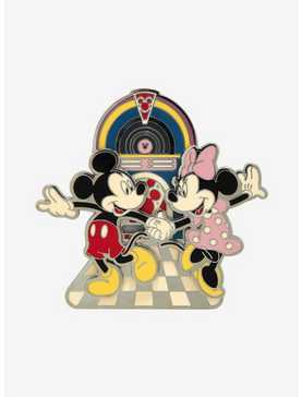 Loungefly Disney Mickey & Minnie Mouse Jukebox Moving Limited Edition Enamel Pin, , hi-res