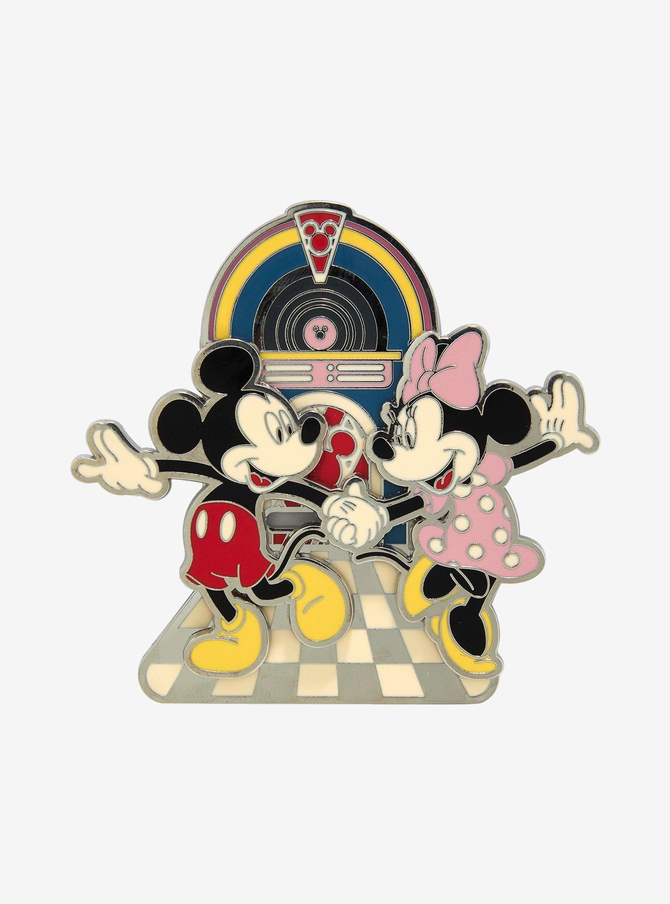 Loungefly Disney Mickey & Minnie Mouse Jukebox Moving Limited Edition Enamel Pin, , hi-res