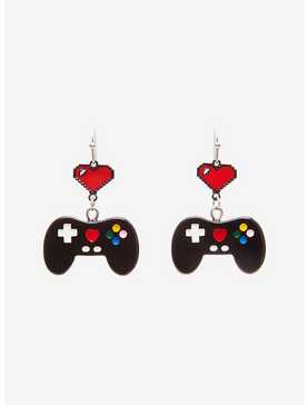 Game Controller Heart Drop Earrings, , hi-res