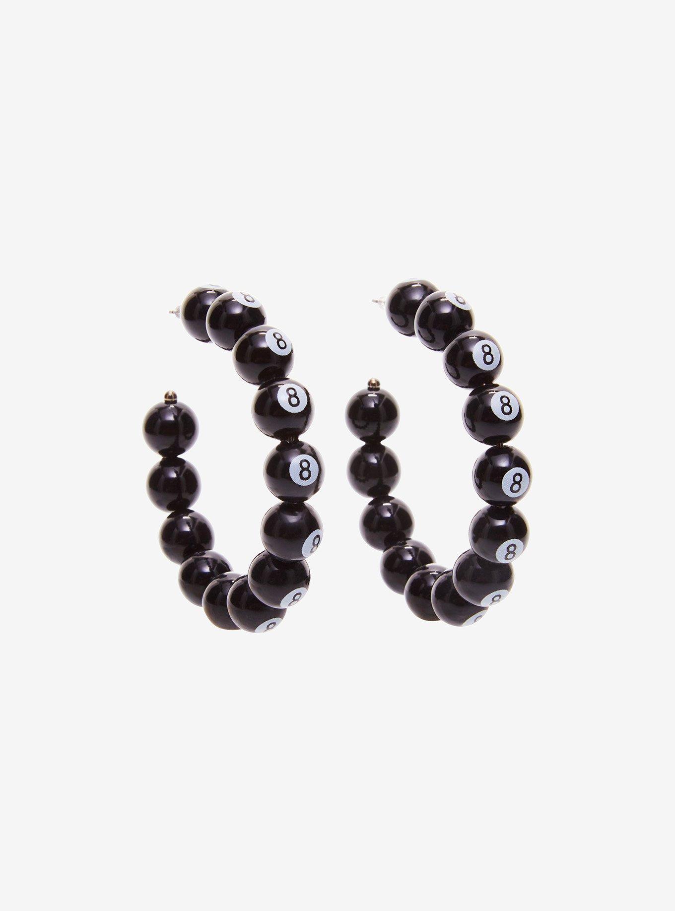 8 Balls Hoop Earrings, , alternate