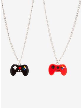 Red & Black Game Controller Best Friend Necklace Set, , hi-res