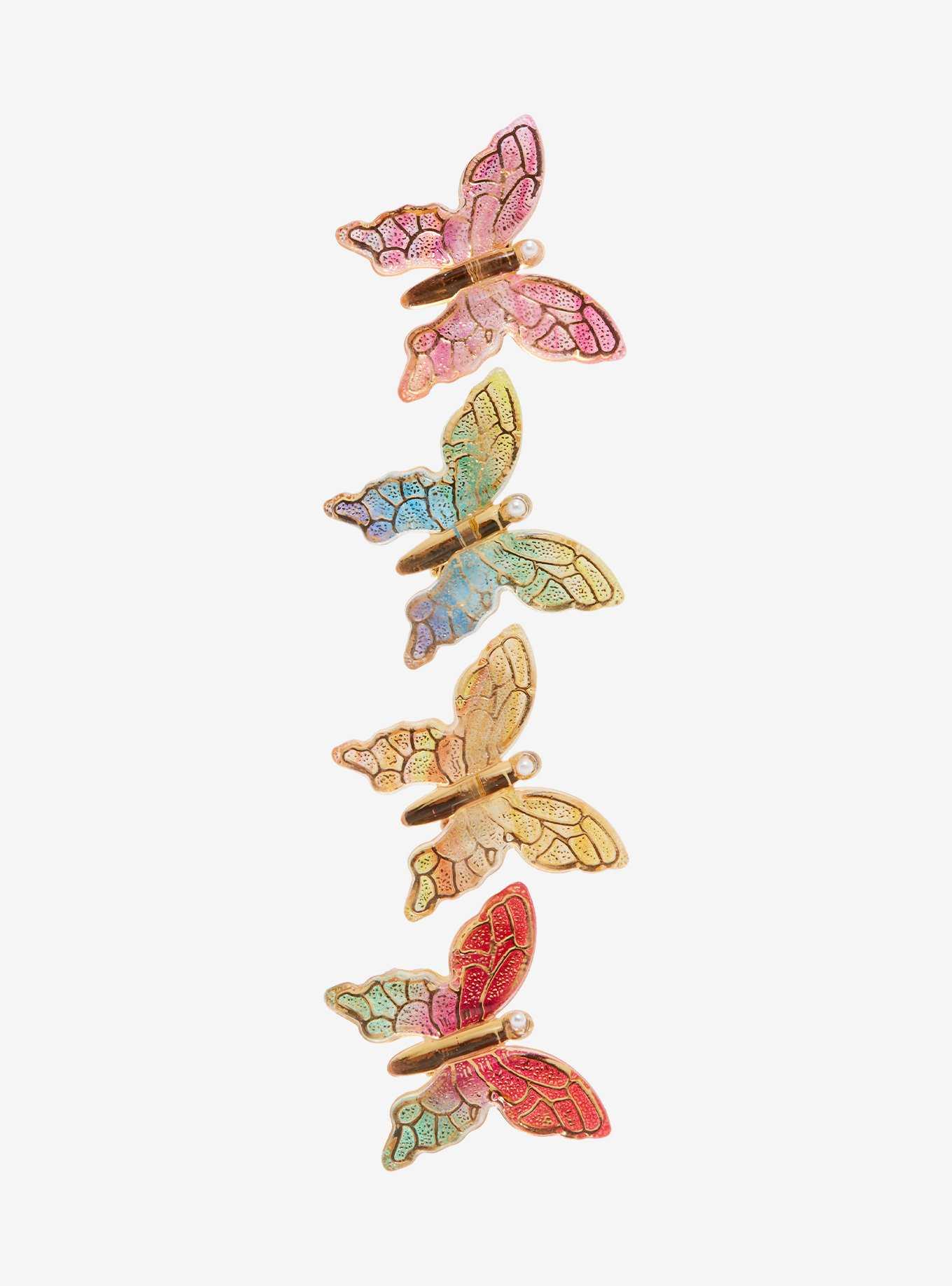 Thorn & Fable Jewel Butterfly Hair Clip Set, , hi-res