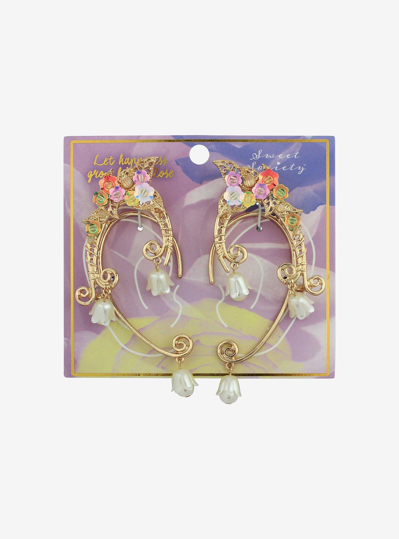 Sweet Society Flower Fairy Elf Ear Cuff Set, , alternate