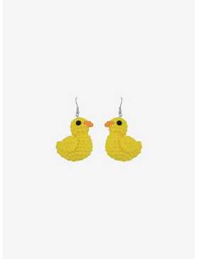 Rubber Duck Crochet Earrings, , hi-res