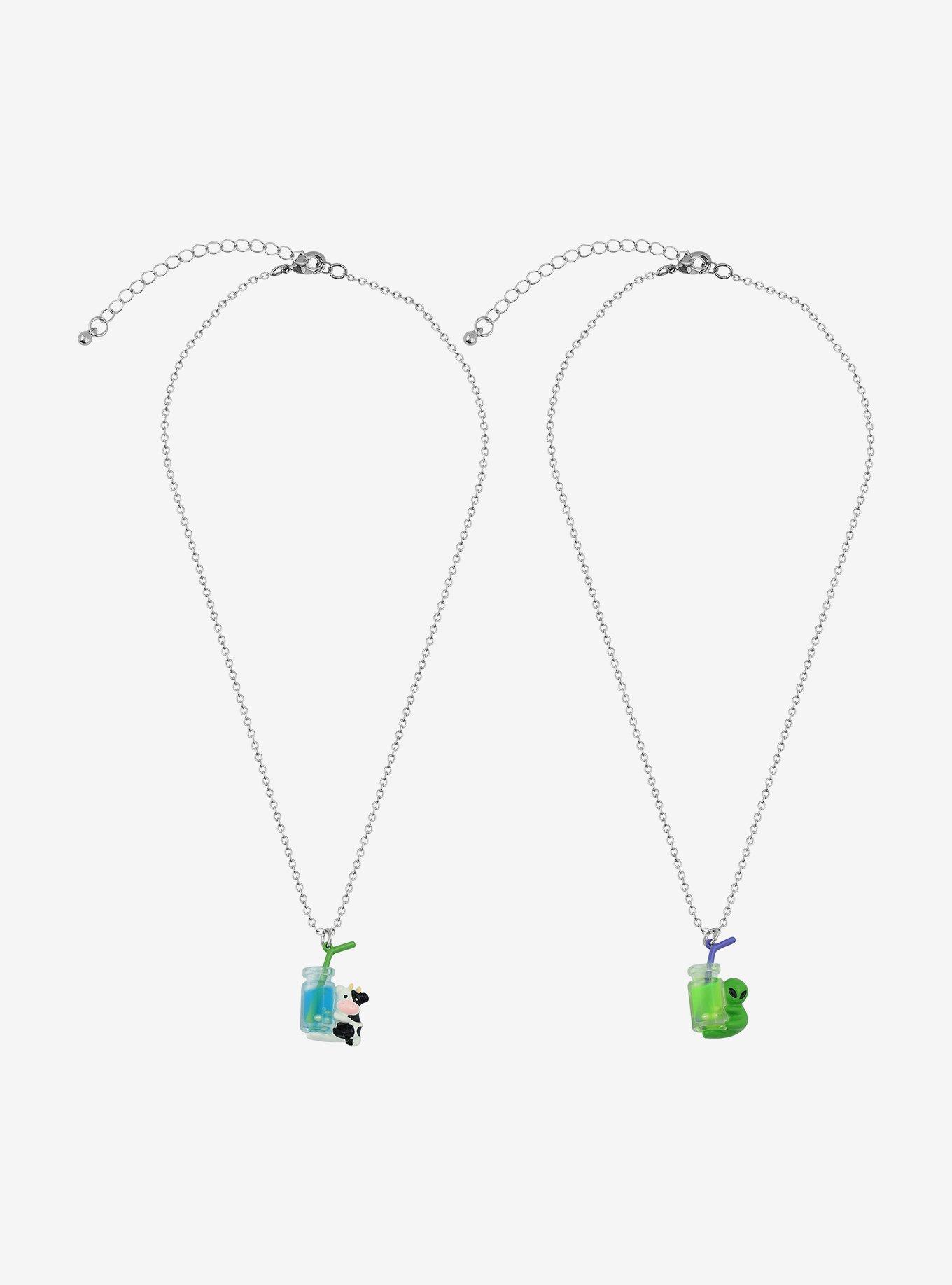 Cow Alien Boba Best Friend Necklace Set, , alternate