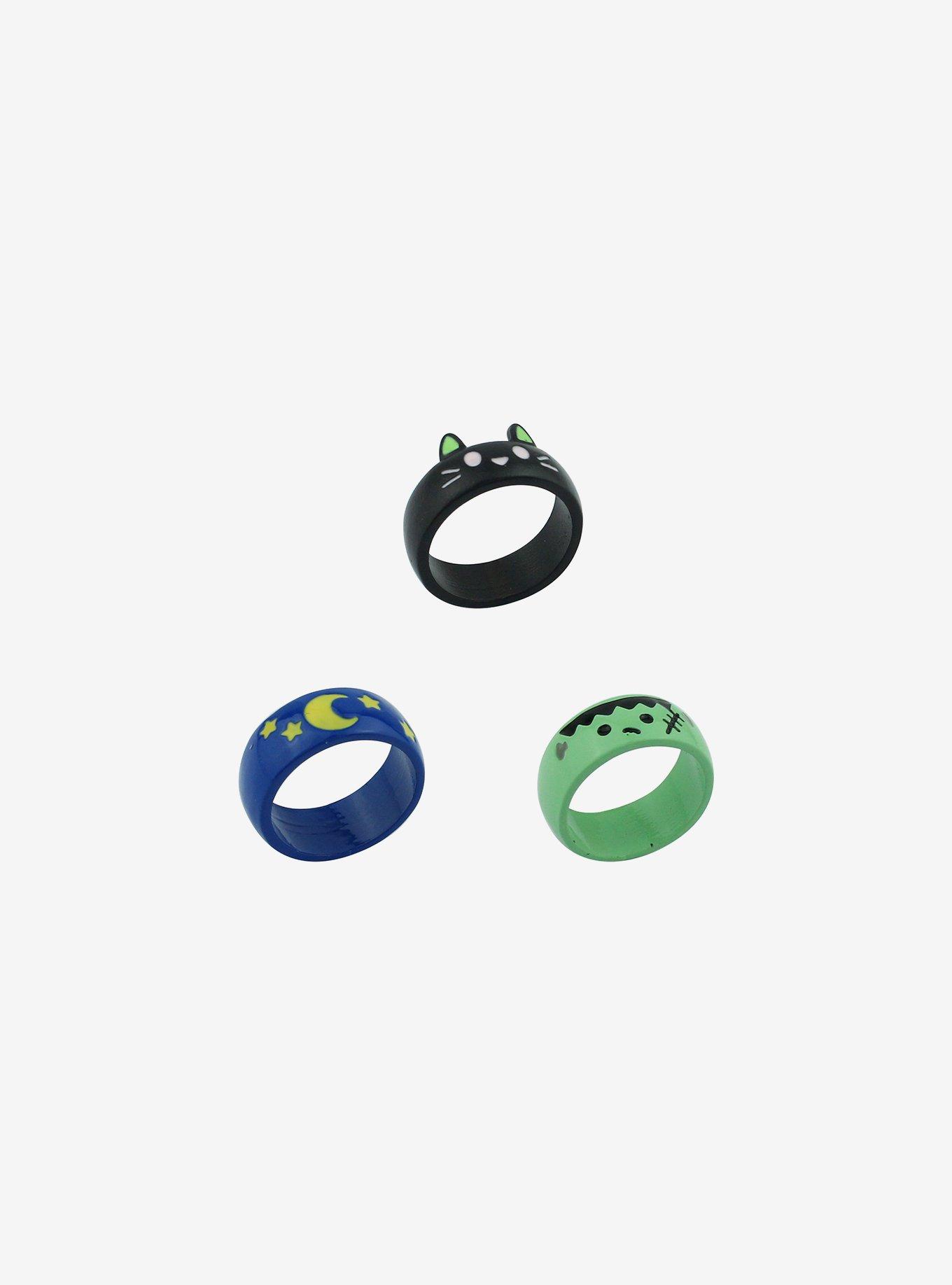 Halloween Kitty Zombie Ring Set, , alternate