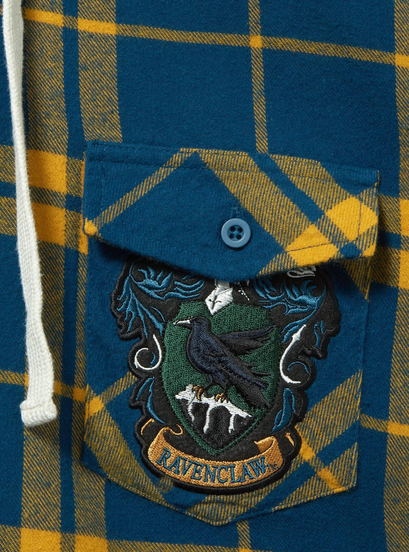 Harry Potter Ravenclaw Hooded Flannel - BoxLunch Exclusive, BLUE, alternate