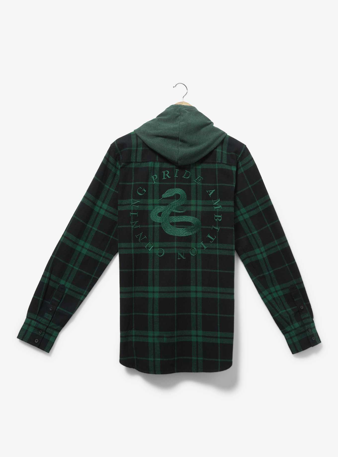 Harry Potter Slytherin Hooded Flannel - BoxLunch Exclusive, , hi-res